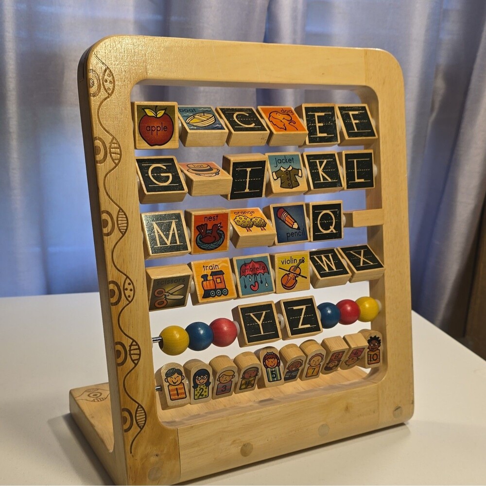 B. Toys Wooden Alphabet & Counting Educational Toy for Ages 3-7